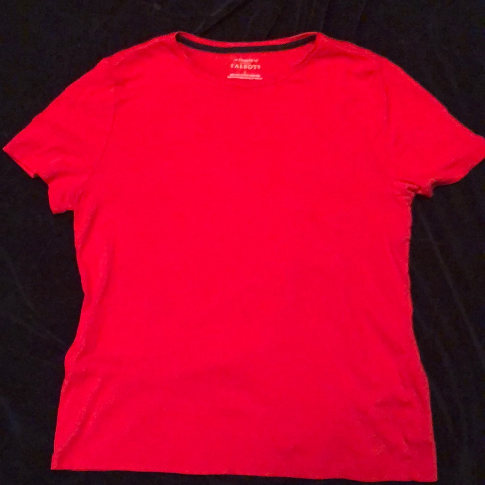 Talbots red cotton Tee